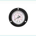 Pressure gauge back connection panel mounting